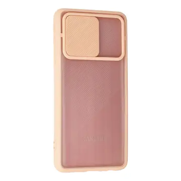 Samsung Galaxy A01 Core Kılıf Palm Buzlu Kamera Sürgülü Silikon - Pembe