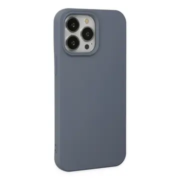 İphone 15 Pro Max Kılıf Nano İçi Kadife Silikon - Gri