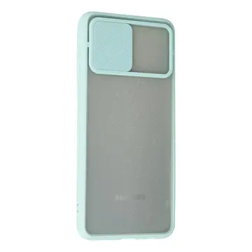 Samsung Galaxy A02 Kılıf Palm Buzlu Kamera Sürgülü Silikon - Turkuaz