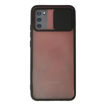 Samsung Galaxy A02s Kılıf Palm Buzlu Kamera Sürgülü Silikon - Siyah