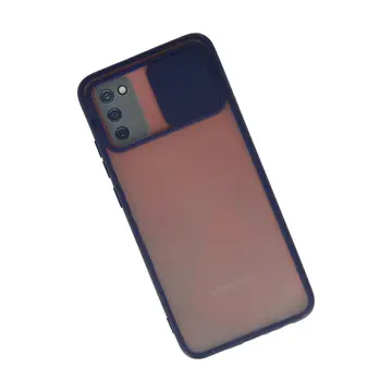 Samsung Galaxy A02s Kılıf Palm Buzlu Kamera Sürgülü Silikon - Lacivert