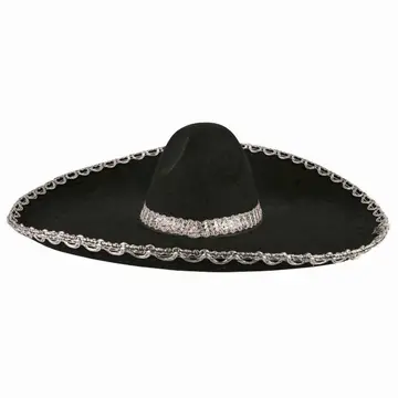 Sombrero Meksika Şapkası Mariachi Altın Şeritli Yetişkin Boy