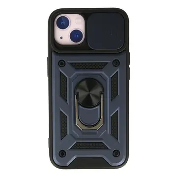 İphone 15 Kılıf Pars Lens Yüzüklü Silikon - Lacivert
