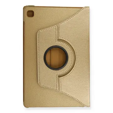 Samsung Galaxy T500 Tab A7 10.4 Kılıf 360 Tablet Deri Kılıf - Gold