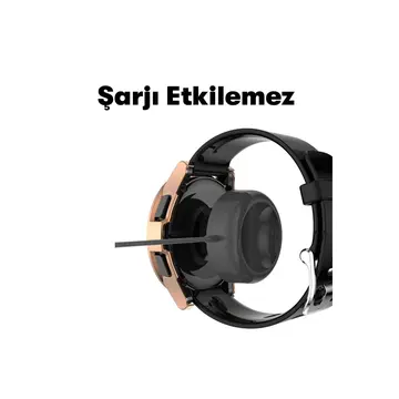 Watch 5 44mm Wall Camlı Kasa Ekran Koruyucu - Gümüş