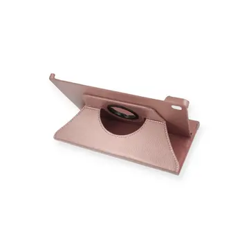 Samsung Galaxy T500 Tab A7 10.4 Kılıf 360 Tablet Deri Kılıf - Rose Gold