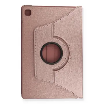 Samsung Galaxy T500 Tab A7 10.4 Kılıf 360 Tablet Deri Kılıf - Rose Gold