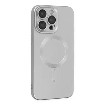 İphone 13 Pro Kılıf Moshi Lens Magneticsafe Silikon - Gümüş
