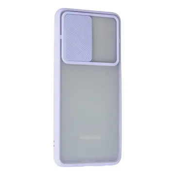 Samsung Galaxy A72 Kılıf Palm Buzlu Kamera Sürgülü Silikon - Lila