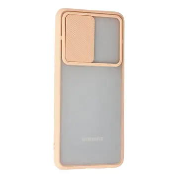 Samsung Galaxy A72 Kılıf Palm Buzlu Kamera Sürgülü Silikon - Pembe