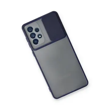 Samsung Galaxy A33 5g Kılıf Palm Buzlu Kamera Sürgülü Silikon - Lacivert