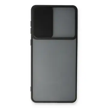 Samsung Galaxy A53 5g Kılıf Palm Buzlu Kamera Sürgülü Silikon - Siyah