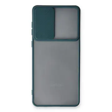 Samsung Galaxy A53 5g Kılıf Palm Buzlu Kamera Sürgülü Silikon - Yeşil