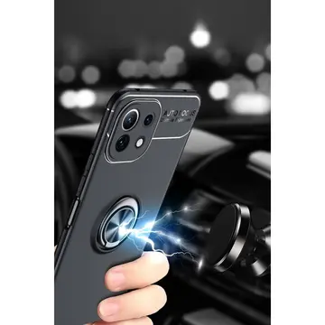 Xiaomi Mi 11 Lite Kılıf Range Yüzüklü Silikon - Kırmızı