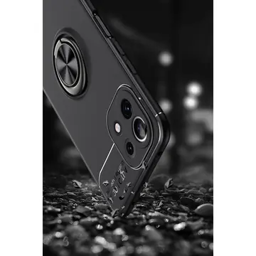 Xiaomi Mi 11 Lite Kılıf Range Yüzüklü Silikon - Siyah-gold