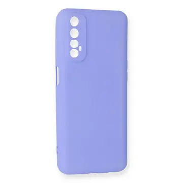 Realme 7 Kılıf First Silikon - Lila