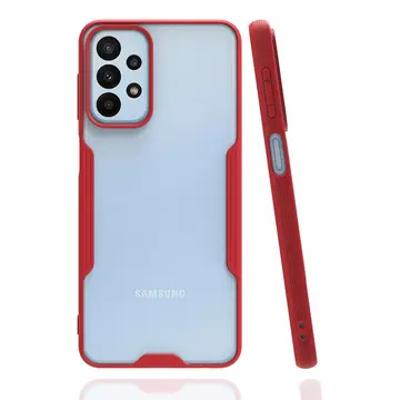 Samsung Galaxy A23 4g Kılıf Platin Silikon - Kırmızı