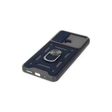 Xiaomi Redmi 10c Kılıf Pars Lens Yüzüklü Silikon - Lacivert