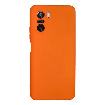 Xiaomi Poco F3 Kılıf Nano İçi Kadife Silikon - Turuncu