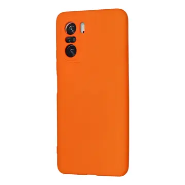 Xiaomi Poco F3 Kılıf Nano İçi Kadife Silikon - Turuncu