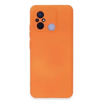 Xiaomi Redmi 12c Kılıf Nano İçi Kadife Silikon - Turuncu