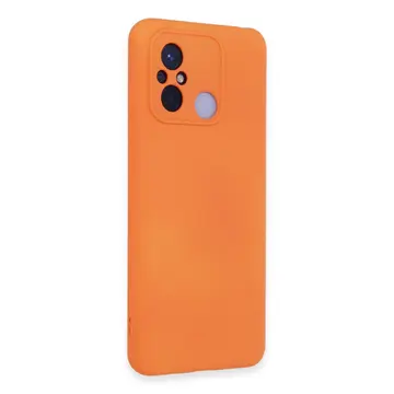 Xiaomi Redmi 12c Kılıf Nano İçi Kadife Silikon - Turuncu