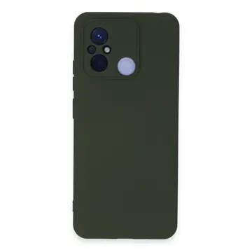 Xiaomi Redmi 12c Kılıf Nano İçi Kadife Silikon - Koyu Yeşil