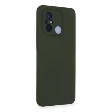 Xiaomi Redmi 12c Kılıf Nano İçi Kadife Silikon - Koyu Yeşil