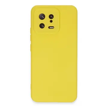 Xiaomi Mi 13 Kılıf Nano İçi Kadife Silikon - Sarı