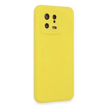 Xiaomi Mi 13 Kılıf Nano İçi Kadife Silikon - Sarı