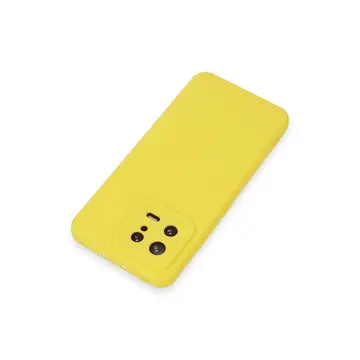 Xiaomi Mi 13 Kılıf Nano İçi Kadife Silikon - Sarı