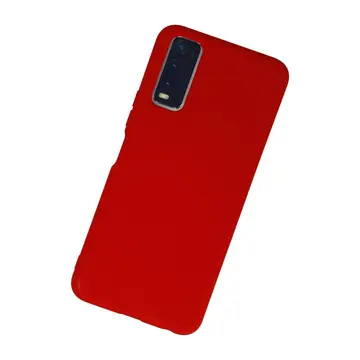 Vivo Y11s Kılıf Nano İçi Kadife Silikon - Kırmızı