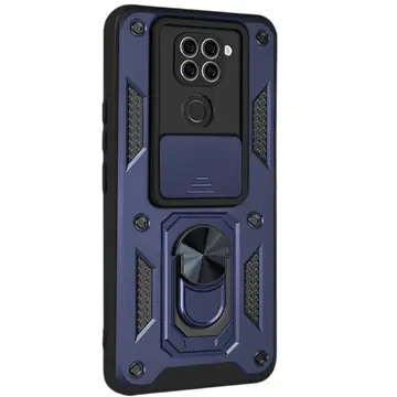 Xiaomi Redmi Note 9 4g Kılıf Pars Lens Yüzüklü Silikon - Lacivert