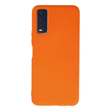 Vivo Y11s Kılıf Nano İçi Kadife Silikon - Turuncu