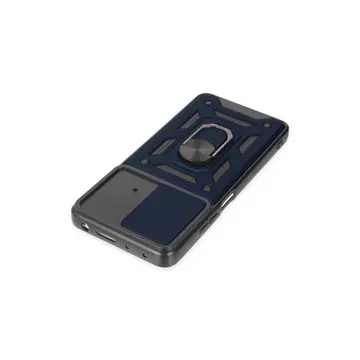 Xiaomi Poco X4 Pro 5g Kılıf Pars Lens Yüzüklü Silikon - Lacivert