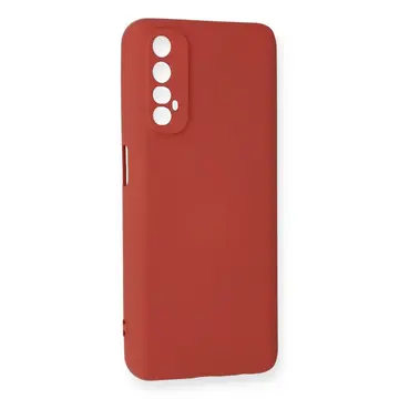 Realme 7 Kılıf Nano İçi Kadife Silikon - Kiremit