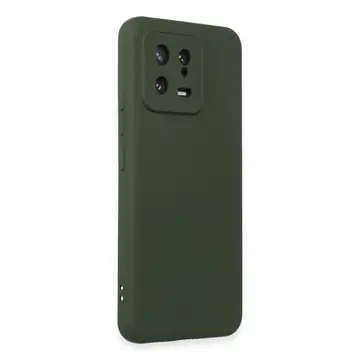Xiaomi Mi 13 Kılıf Nano İçi Kadife Silikon - Koyu Yeşil