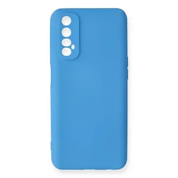 Realme 7 Kılıf Nano İçi Kadife Silikon - Mavi