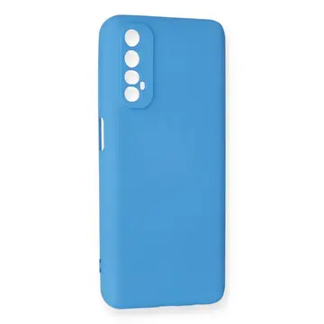 Realme 7 Kılıf Nano İçi Kadife Silikon - Mavi