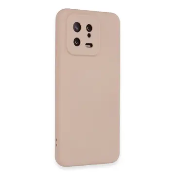 Xiaomi Mi 13 Kılıf Nano İçi Kadife Silikon - Pudra