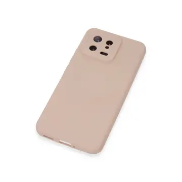 Xiaomi Mi 13 Kılıf Nano İçi Kadife Silikon - Pudra