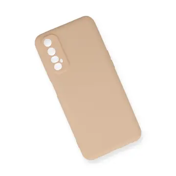 Realme 7 Kılıf Nano İçi Kadife Silikon - Pudra