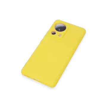 Xiaomi Mi 13 Lite Kılıf Nano İçi Kadife Silikon - Sarı