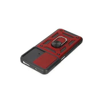 Xiaomi Poco M4 Pro 4g Kılıf Pars Lens Yüzüklü Silikon - Kırmızı
