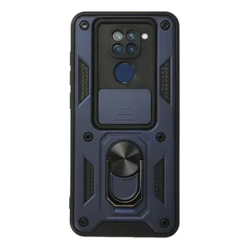 Xiaomi Redmi Note 9 Kılıf Pars Lens Yüzüklü Silikon - Lacivert