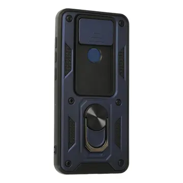 Xiaomi Redmi Note 9 Kılıf Pars Lens Yüzüklü Silikon - Lacivert