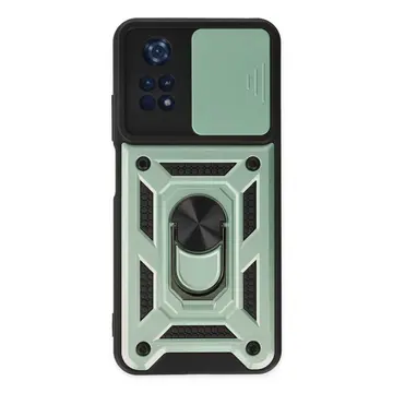 Xiaomi Poco M4 Pro 4g Kılıf Pars Lens Yüzüklü Silikon - Yeşil