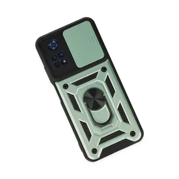 Xiaomi Poco M4 Pro 4g Kılıf Pars Lens Yüzüklü Silikon - Yeşil