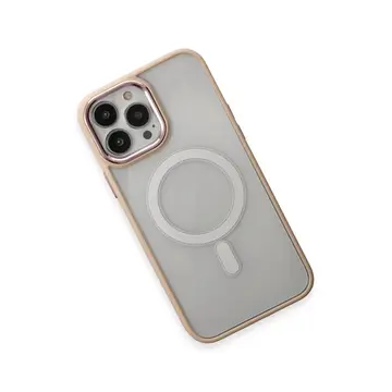 İphone 15 Pro Kılıf Room Magneticsafe Silikon - Pudra