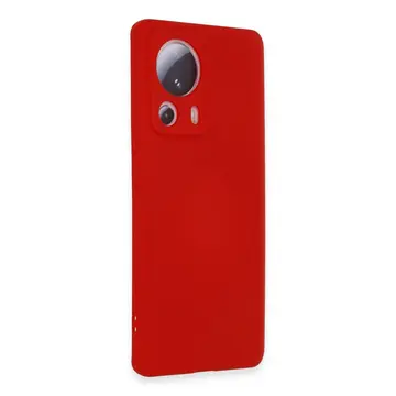 Xiaomi Mi 13 Lite Kılıf Nano İçi Kadife Silikon - Kırmızı